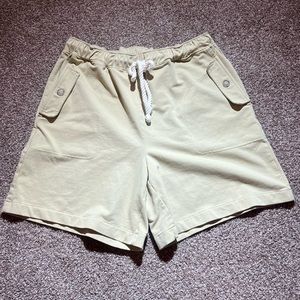 Madewell elastic drawstring high waisted shorts w/ detailed pockets size medium